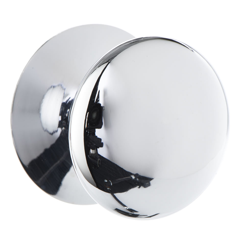Wilko Door Knob Chrome Button 38mm Wilko