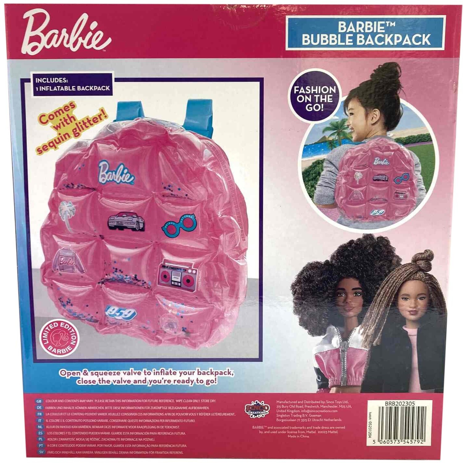 Barbie Bubble Backpack - Pink Image 2