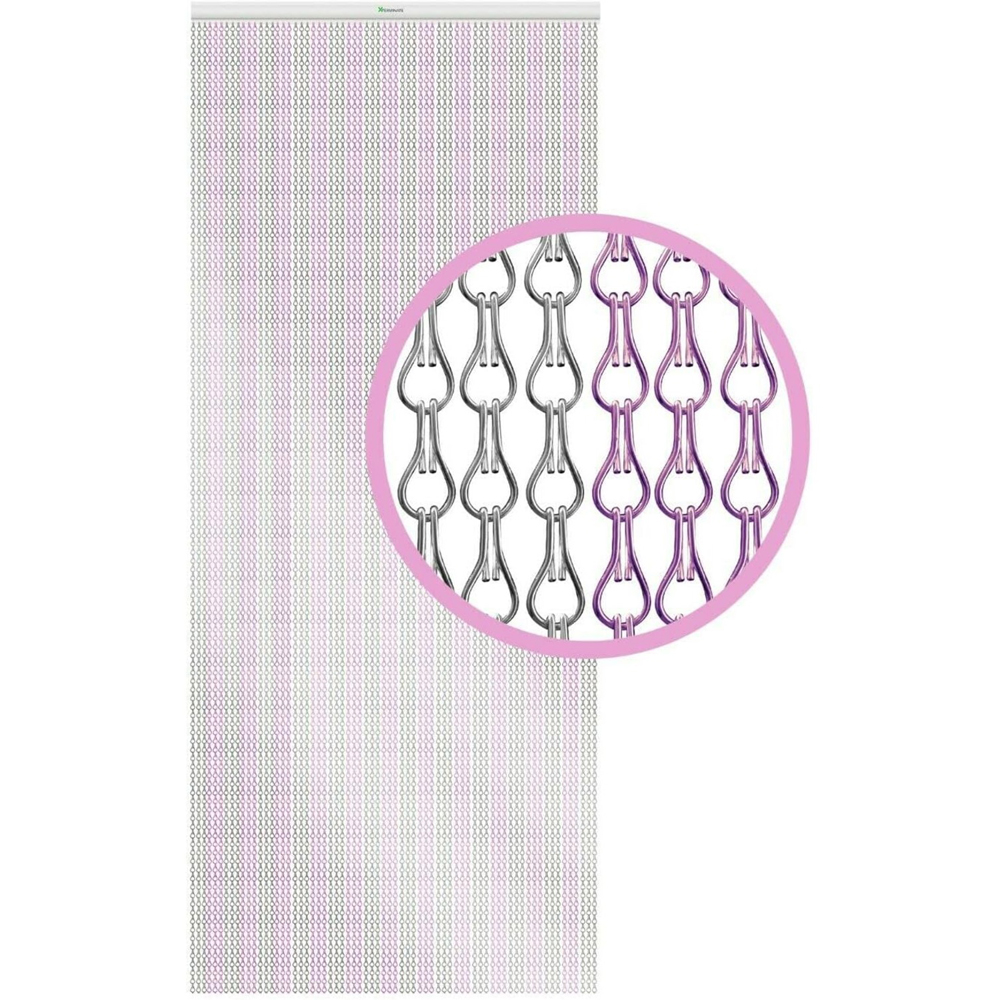Xterminate Pink and Silver Chain Curtain Fly Screen Image 3