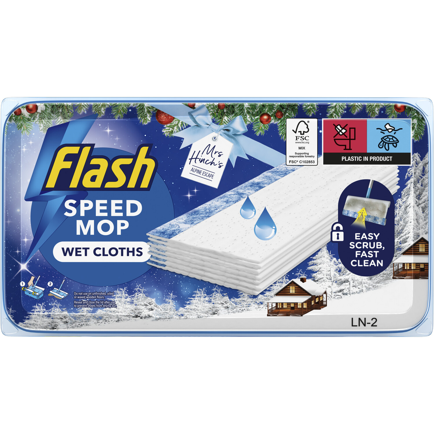 Pack of 24 Flash Mrs Hinch Speed Mop Wet Cloths Image 1