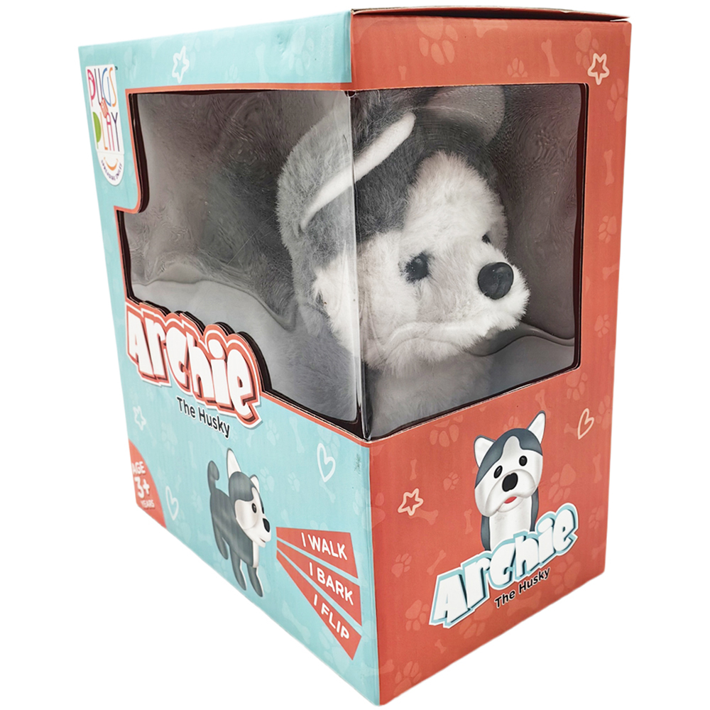 Pugs at Play Archie Interactive Flipping Dog Plush Soft Toy Image 2