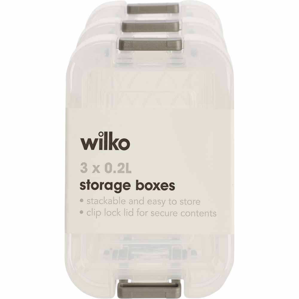 Wilko 200ml Storage Box Pack of 3 Image 3