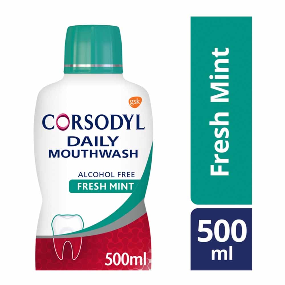 Corsodyl Daily Fresh Mint Mouthwash Case of 6 x 500ml Image 3