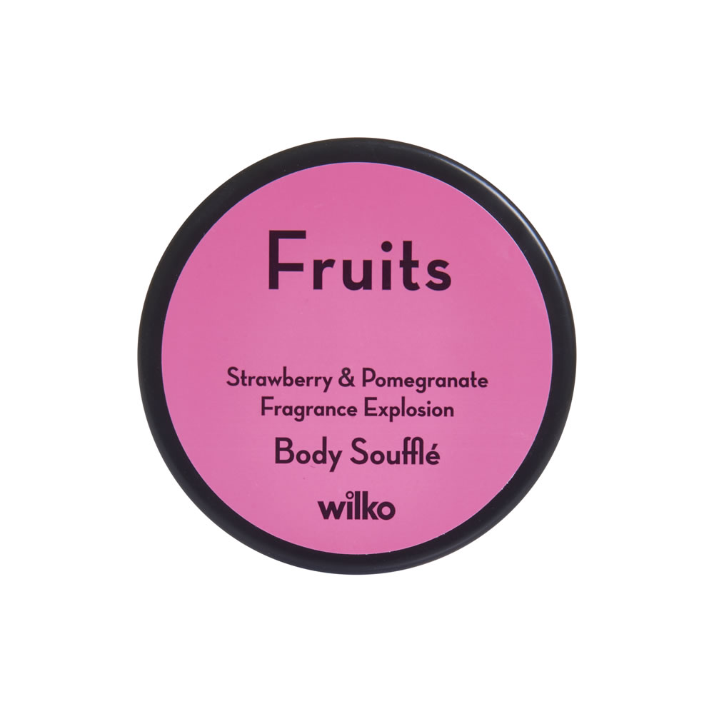 Wilko Fruits Strawberry and Pomegranate Body Souffle 200ml Image 1