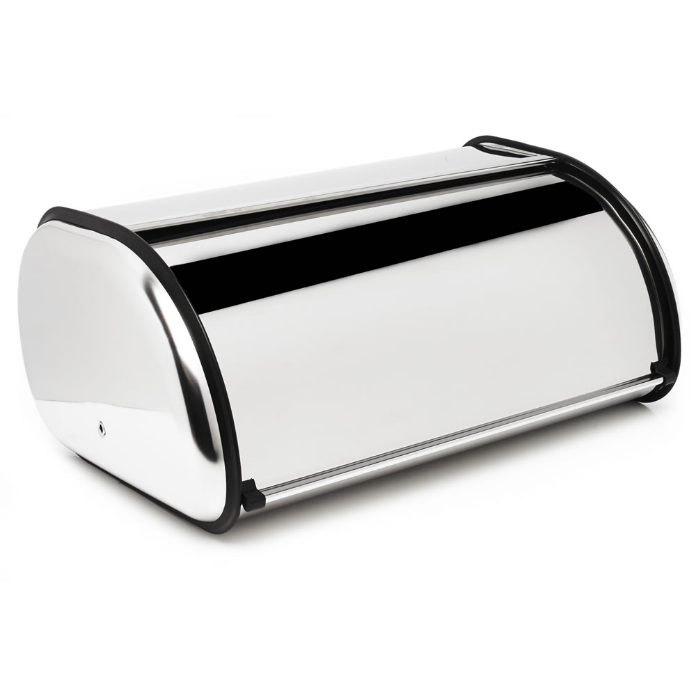 Wilko Stainless Steel Roll Top Bread Bin Wilko