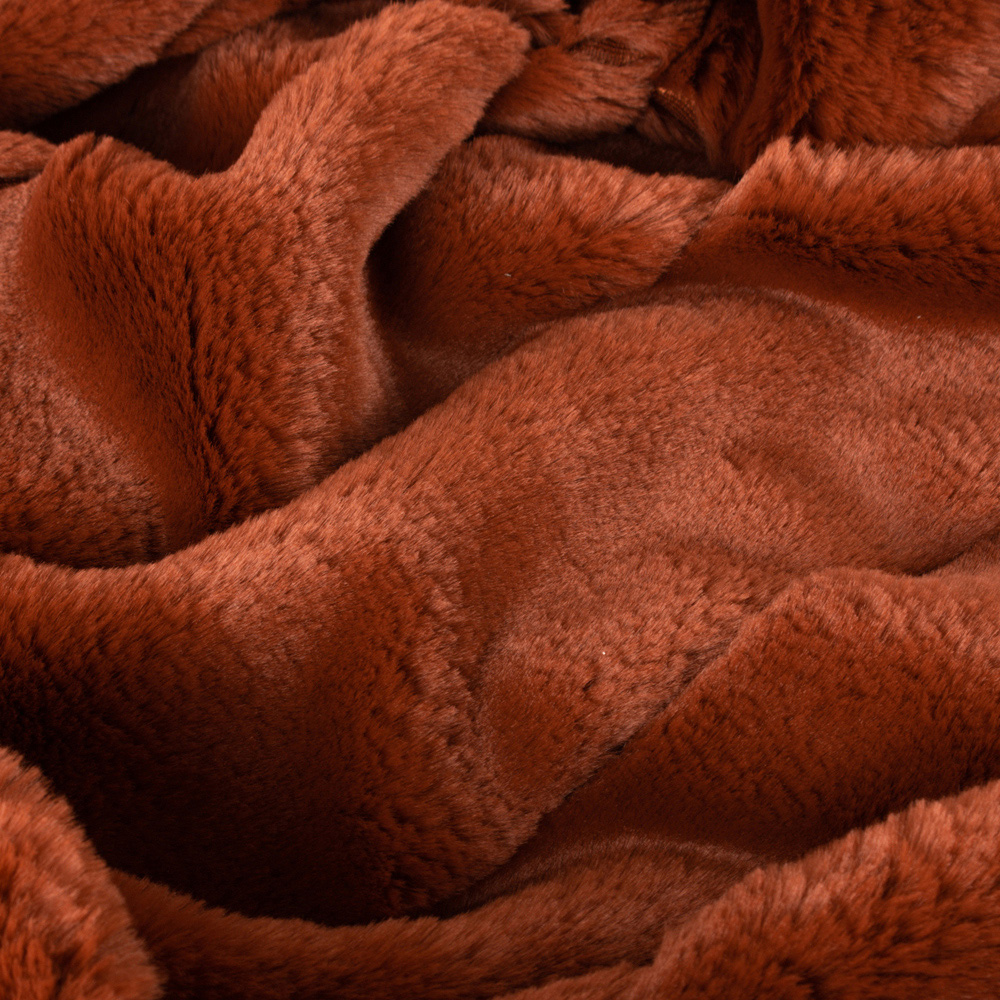 Paoletti Empress Rust Large Faux Fur Throw 140 x 200cm Image 4