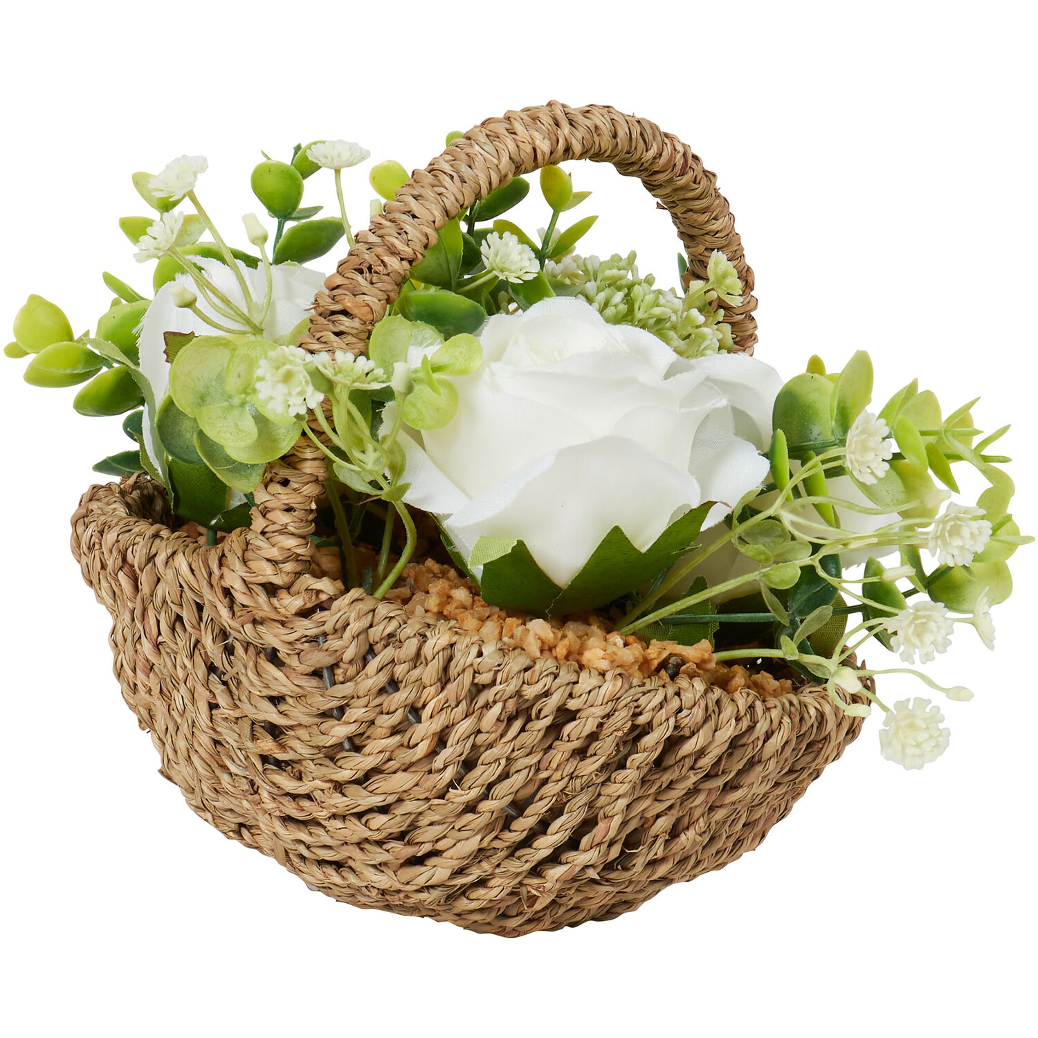 Rose Artificial Flower in Basket Image 3