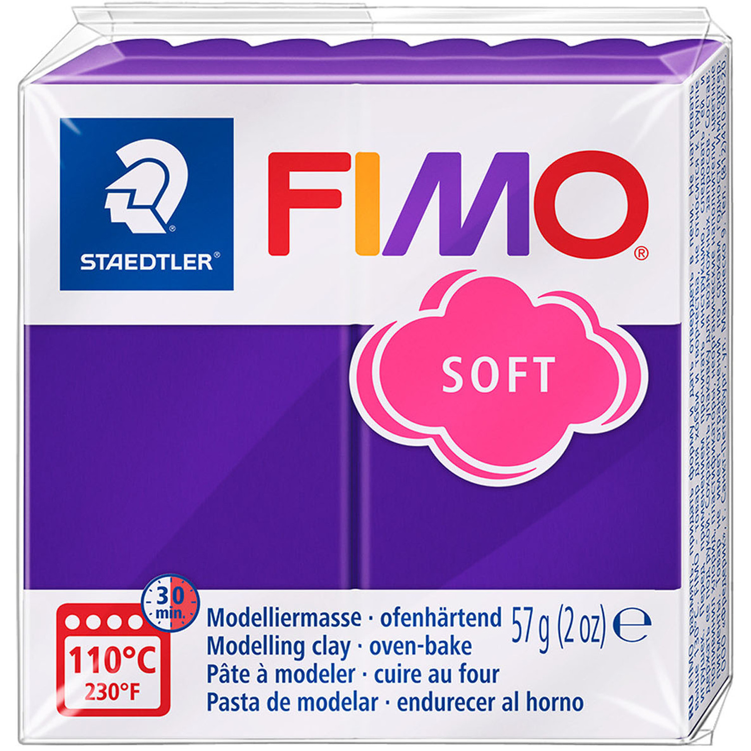 Staedtler FIMO Soft Modelling Clay Block - Plum Image 1