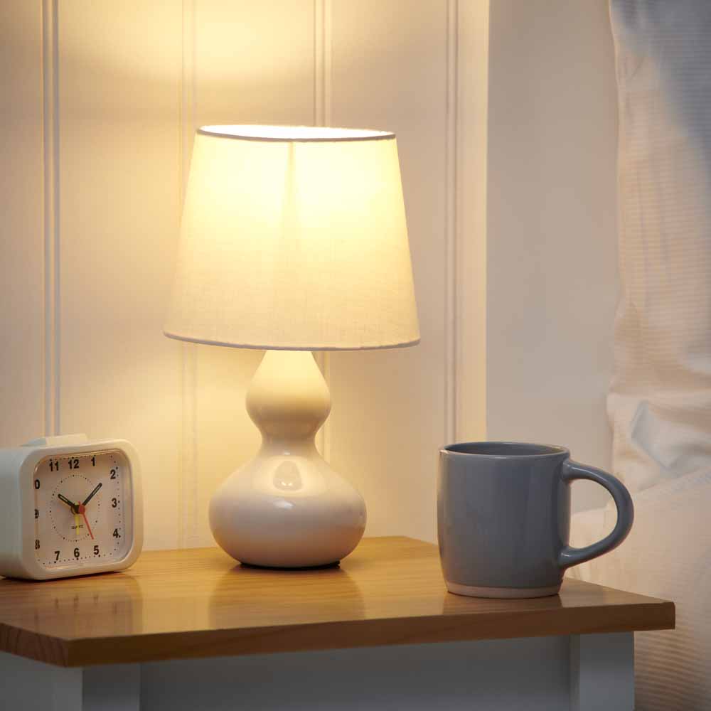 Wilko Ceramic Lamp Stone Image 5