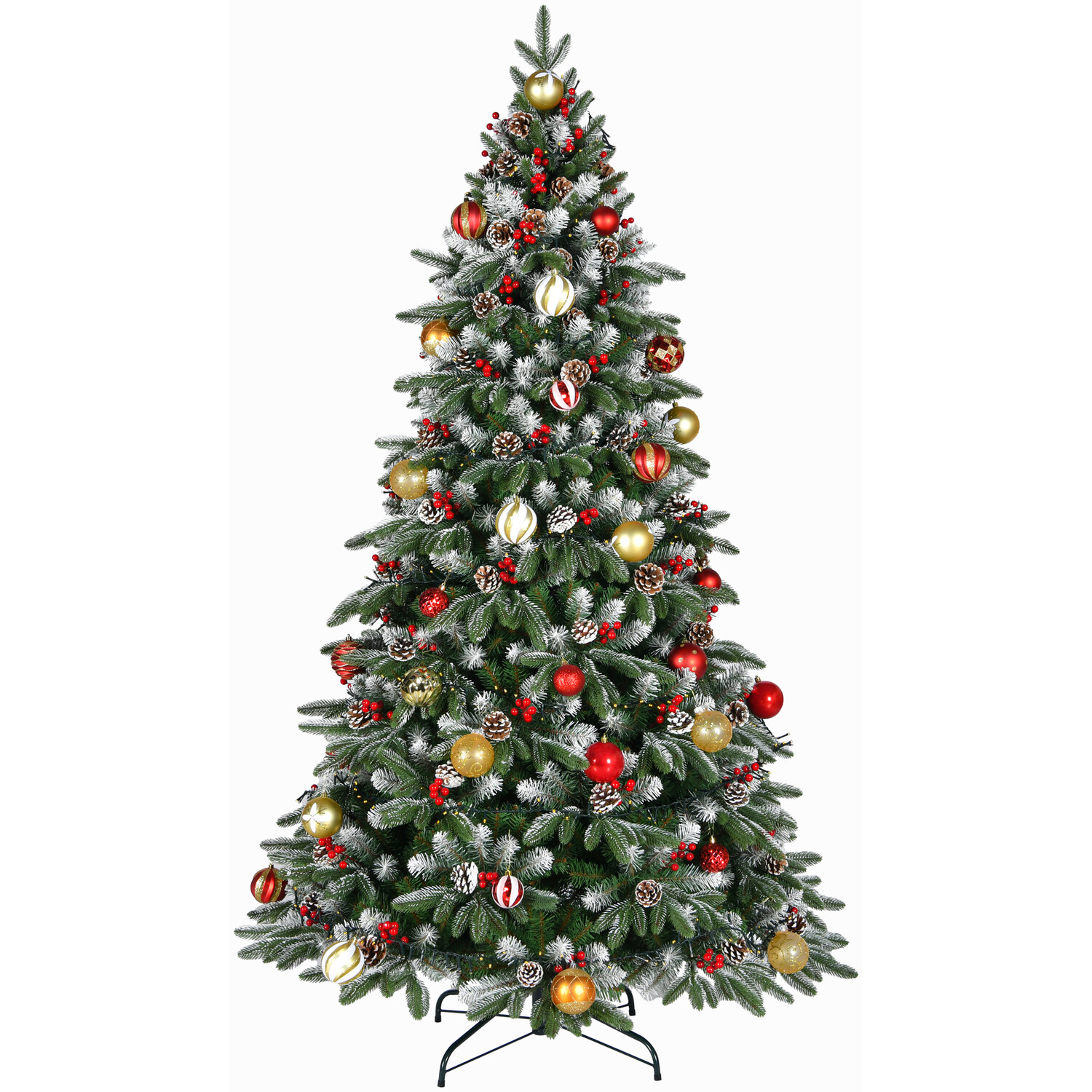 Beaumont Flocked Fir Tree 7ft - Green Image 1