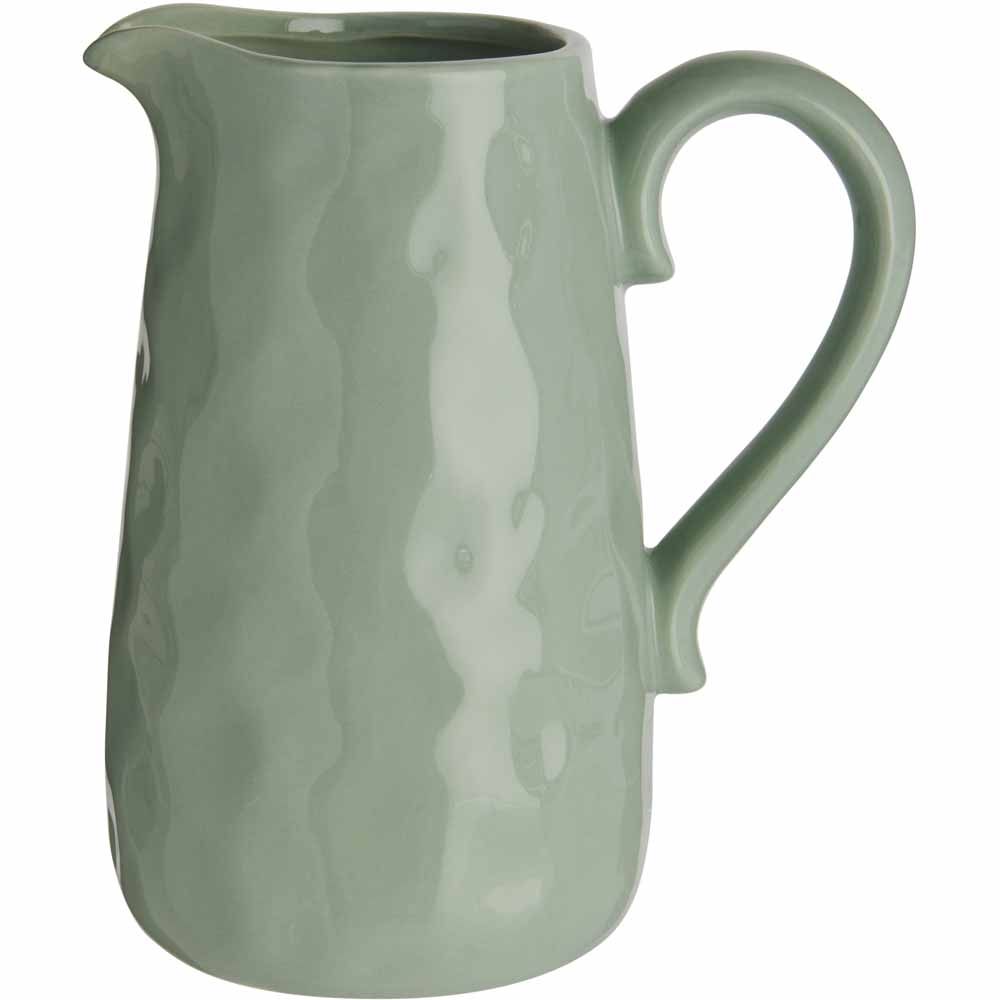 Wilko Green Ceramic Jug Image 1
