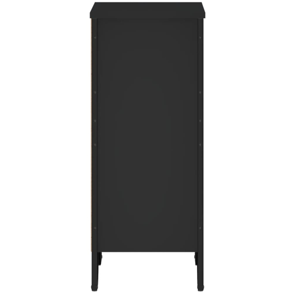 vidaXL 2 Shelf Black Bookcase Image 4