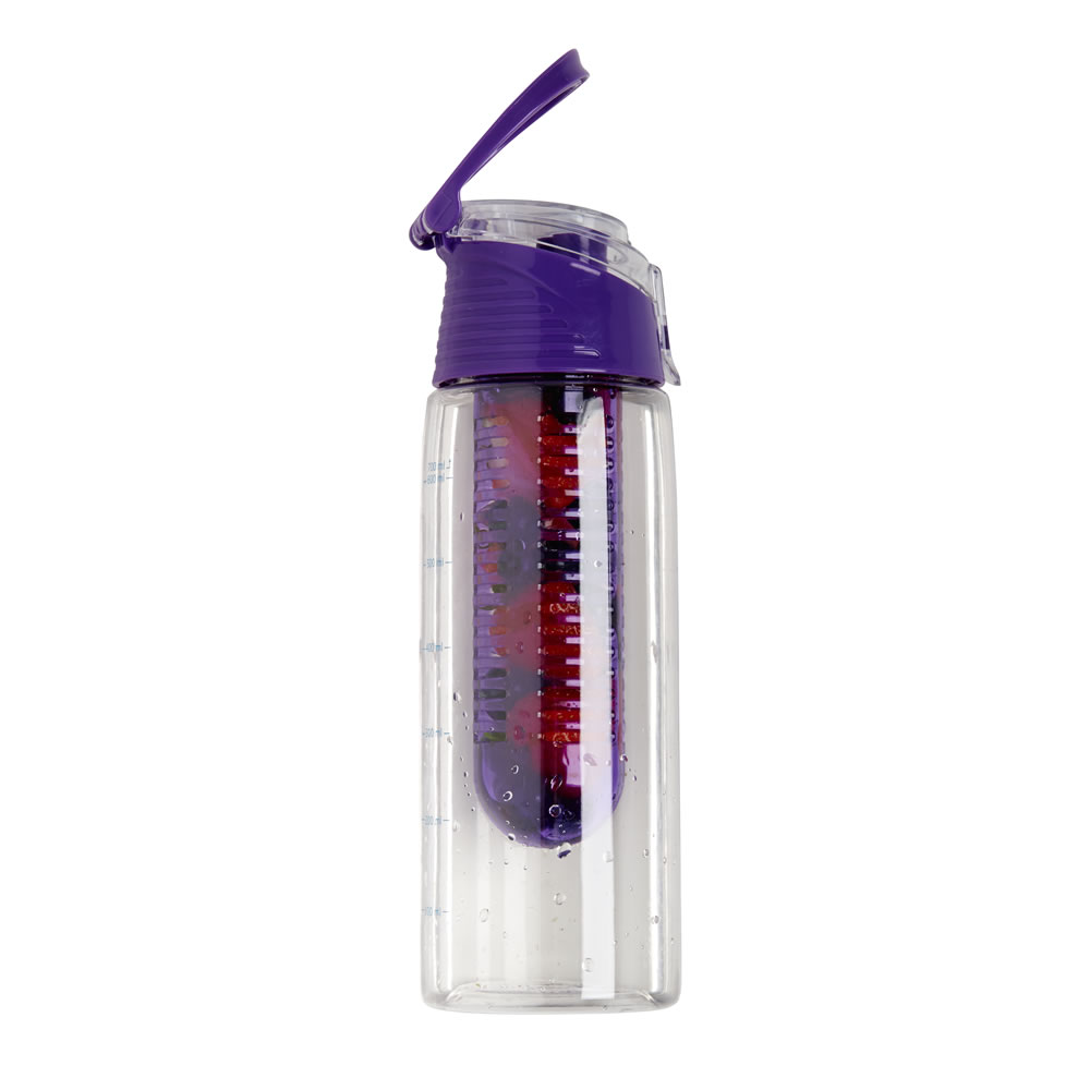 Wilko 700ml Purple Fruit Infuser Water Bottle Image 3