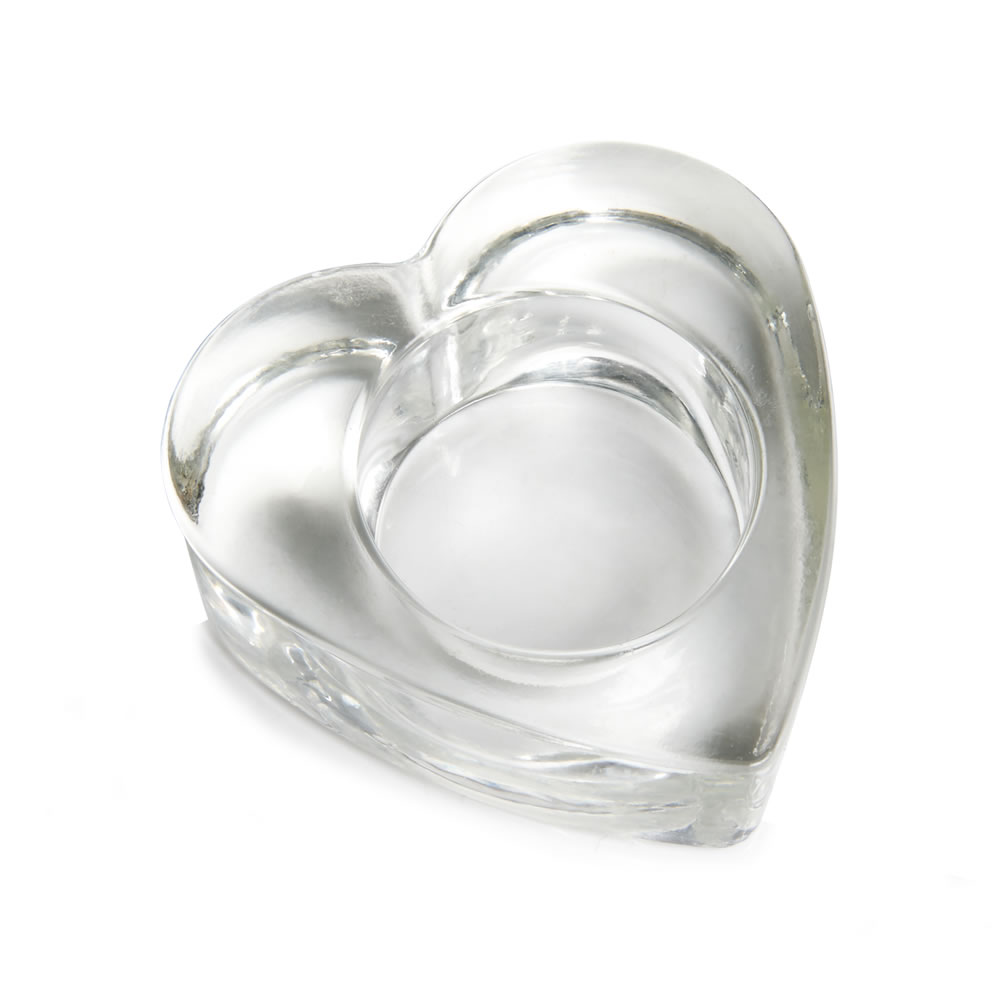 Heart Shaped Candle in Heart shaped clear glass holder