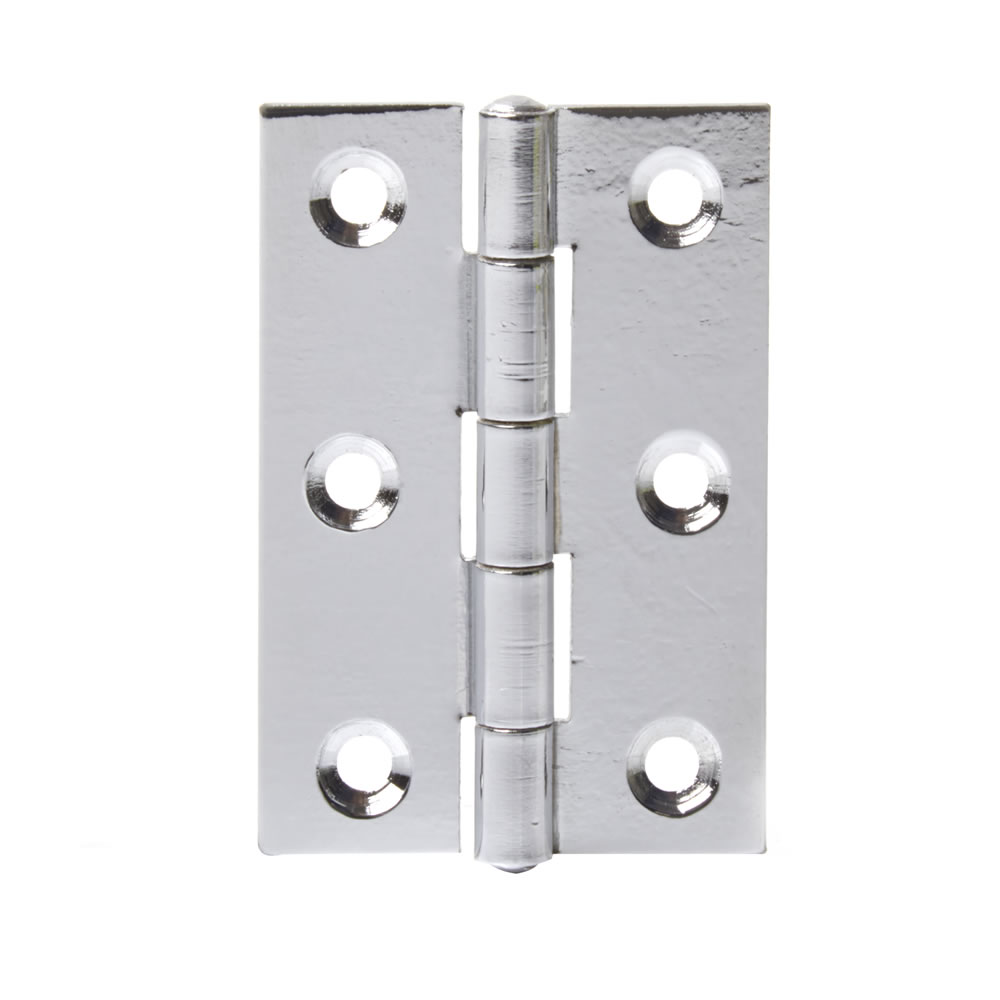 Wilko 65mm Chrome Plated Light Butt Hinge Image