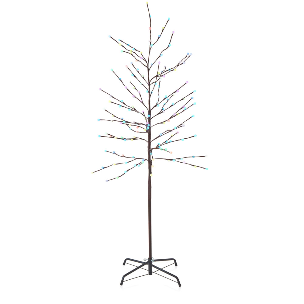 Wilko 6ft Colour Changing Indoor Twig Christmas   Tree Image 1