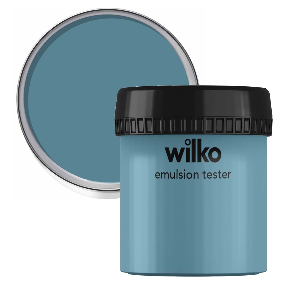 Wilko Pottery Blue Emulsion Paint Tester Pot 75ml Image 2