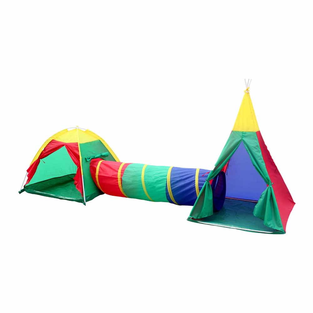 Charles Bentley Children's 3 In 1 Adventure Indoor /Outdoor Teepee Play Tent Set Image 1