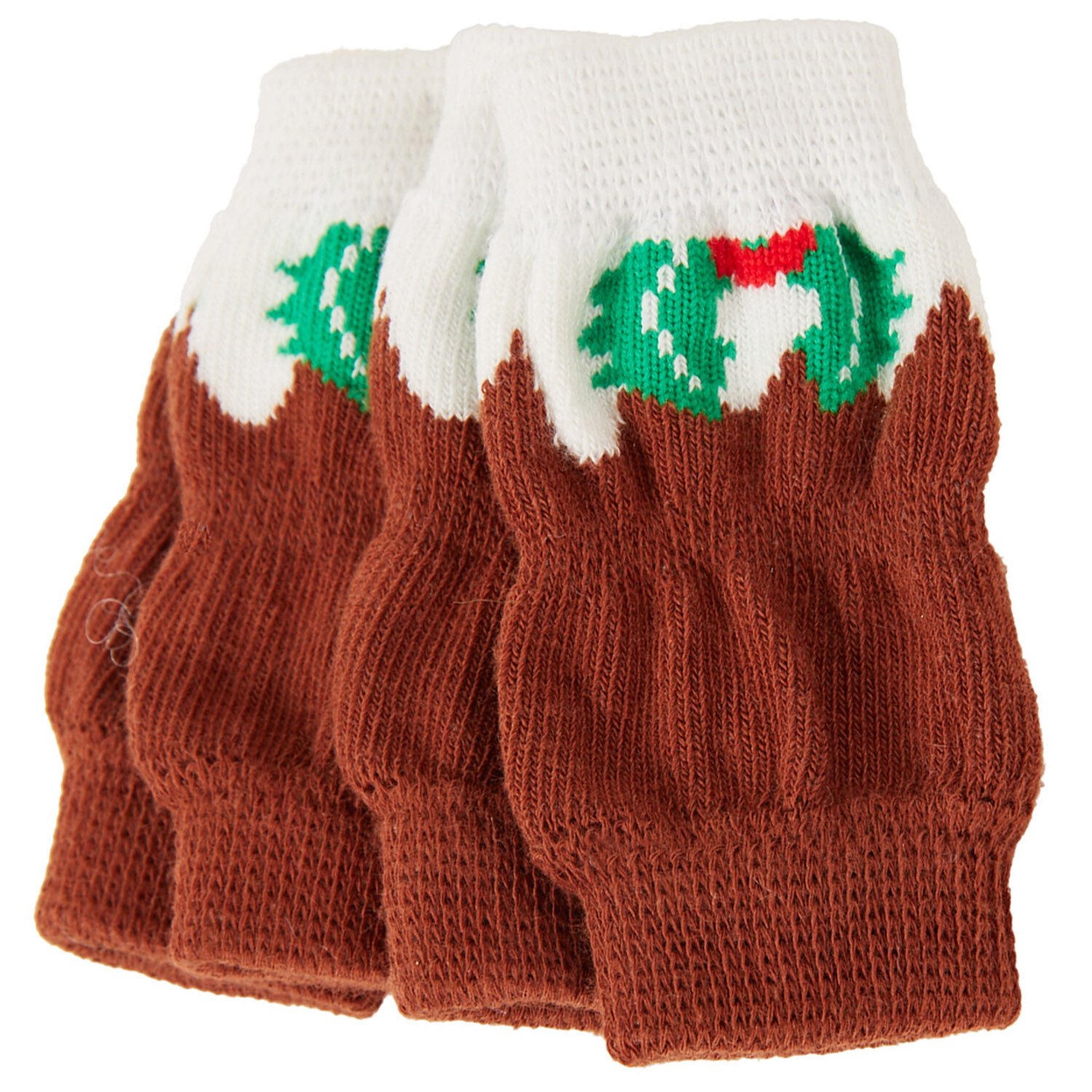 Festive Pet Leg Warmers - Brown / Pudding Image 1