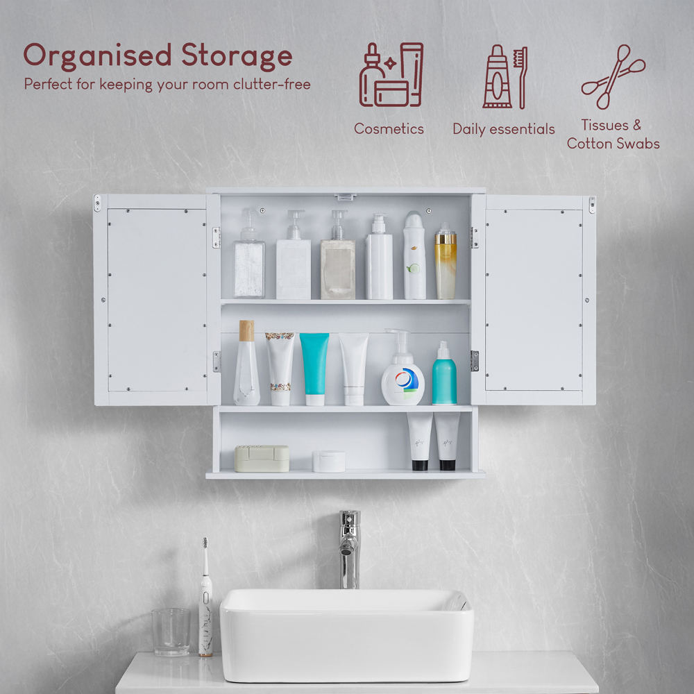 BATH VIDA Priano 2 Door Mirror Bathroom Cabinet Image 6