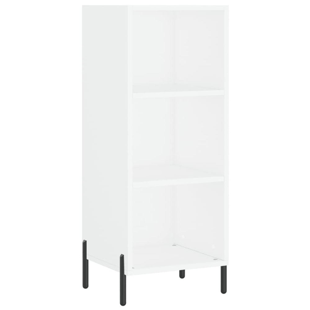 vidaXL Single Door 3 Shelf White Highboard Image 5