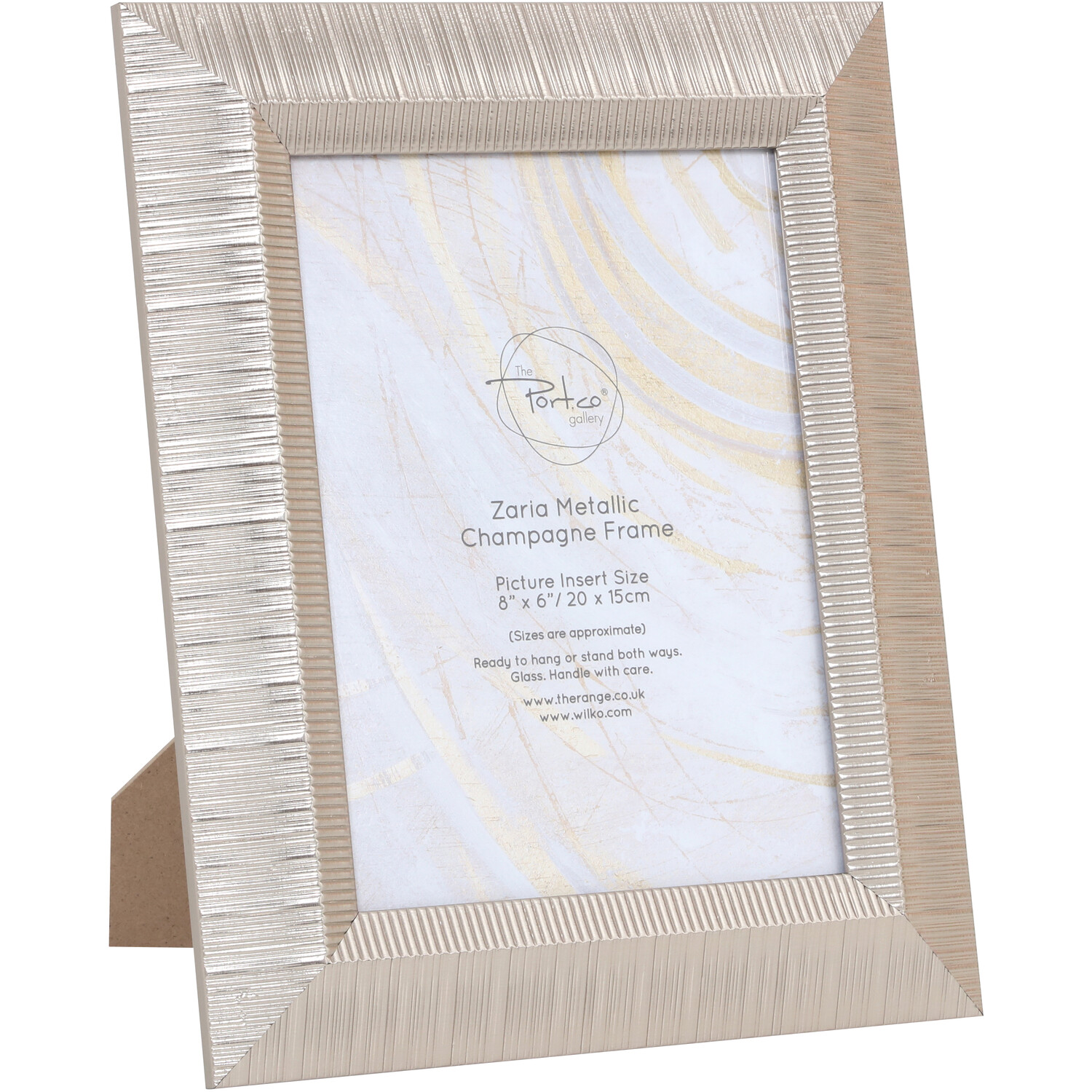 Zaria Metallic Champagne Frame - Gold / 8x6in Image 2