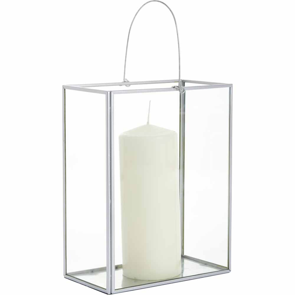 Wilko Large Lantern Silver Wilko