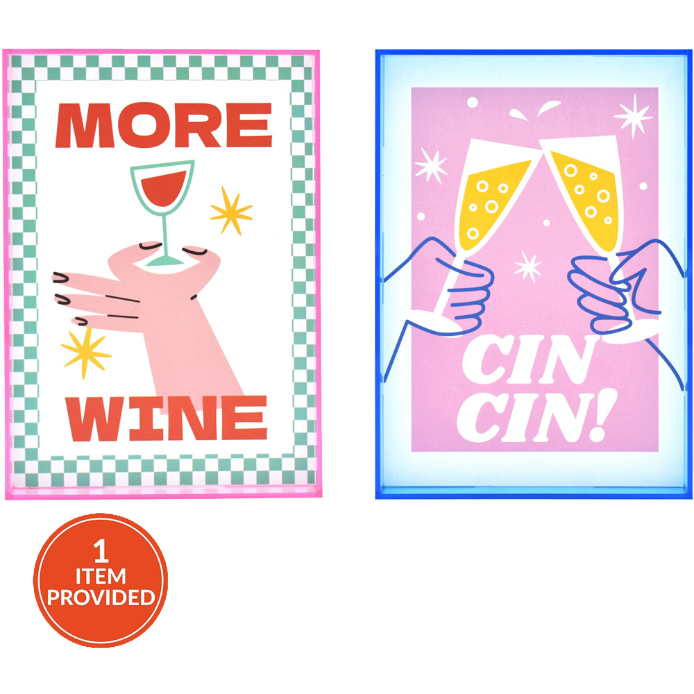 Fun Tipple Graphic Framed Art Image 1