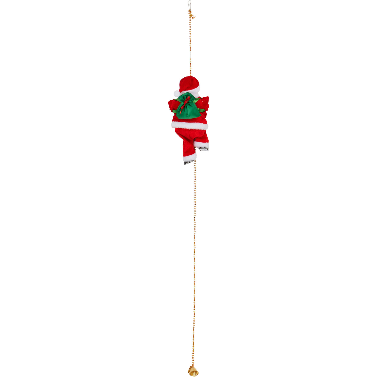 Climbing Santa on a Chain Christmas Decoration - Red Image 4