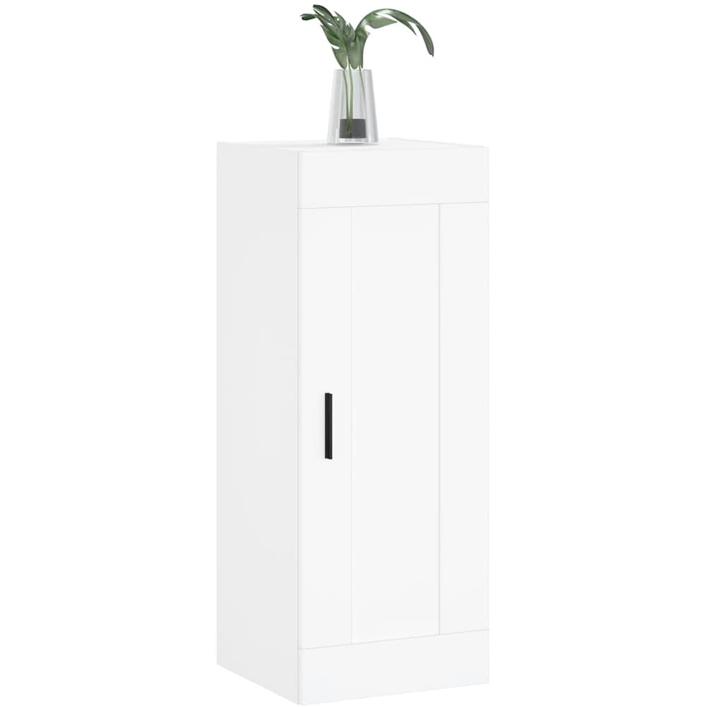 vidaXL Single Door White Wall Mounted Slim Cabinet Image 4