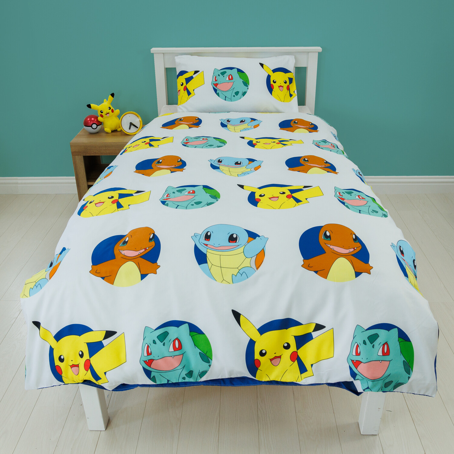 Pokemon Gotta Single White Duvet Set Image 1