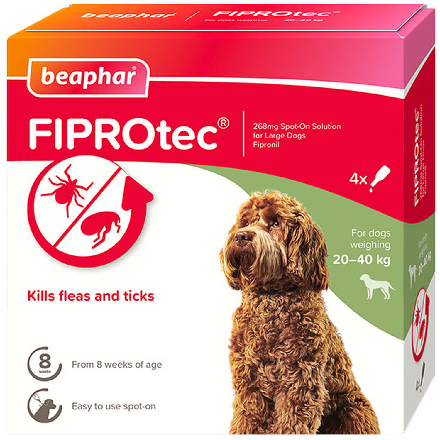Beaphar FIPROtec Spot On for Large Dogs 4 Pack Image