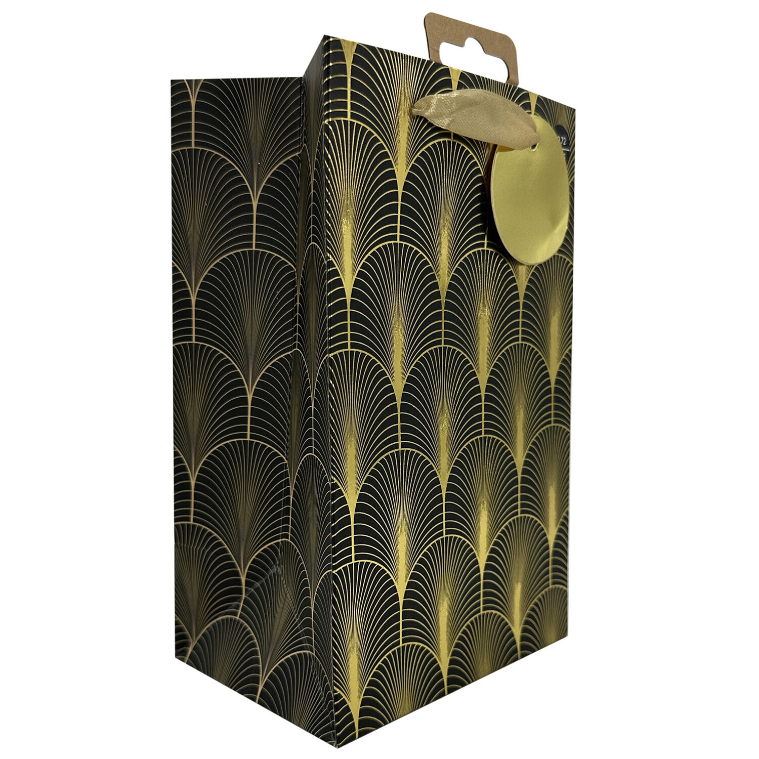 Black and Gold Bottle Bag - Black & Gold Image 3