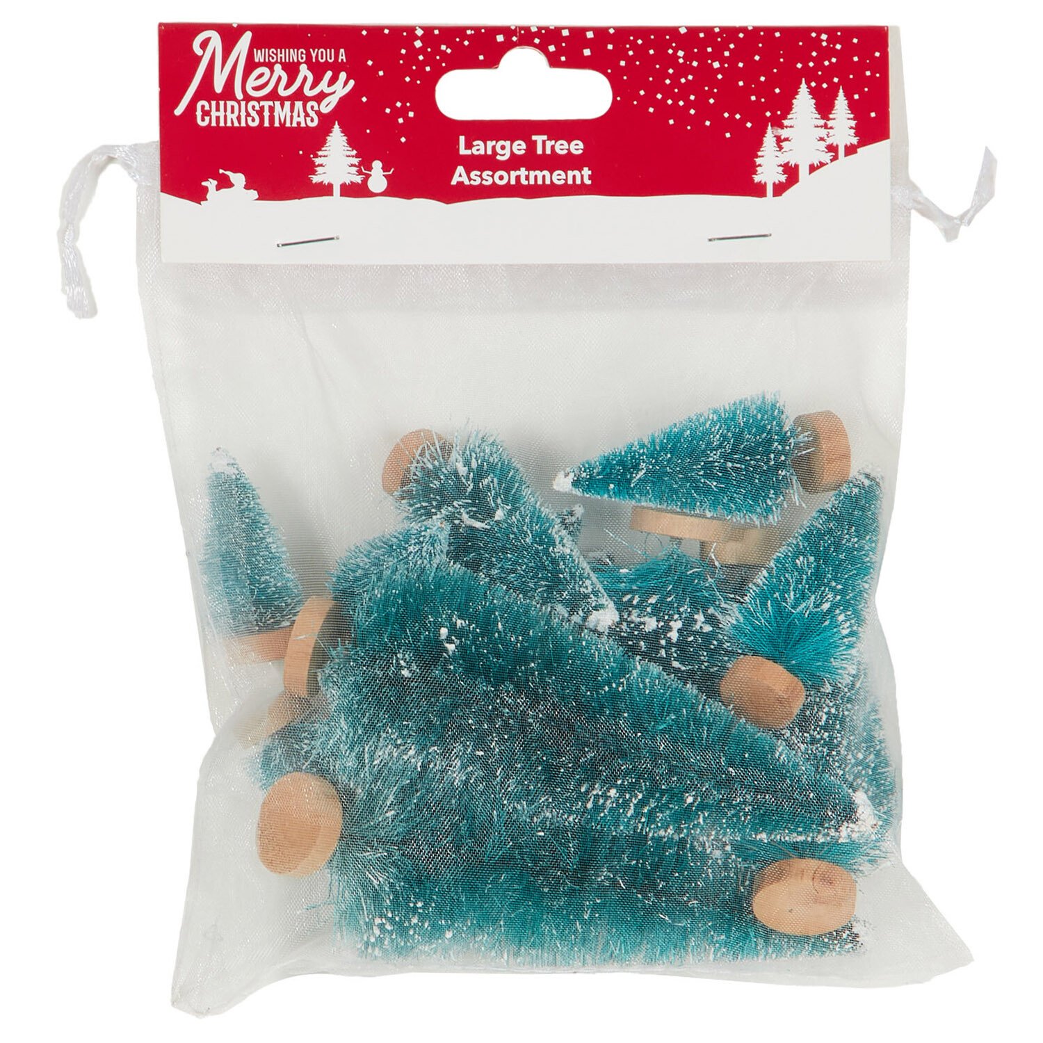 Pack of 15 Large Craft Trees - Teal Image 1