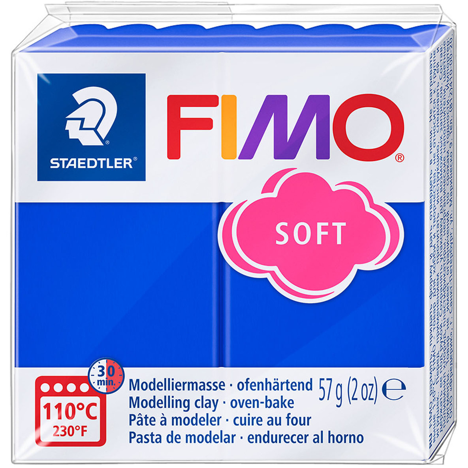 Staedtler FIMO Soft Modelling Clay Block - Brilliant Blue Image 1