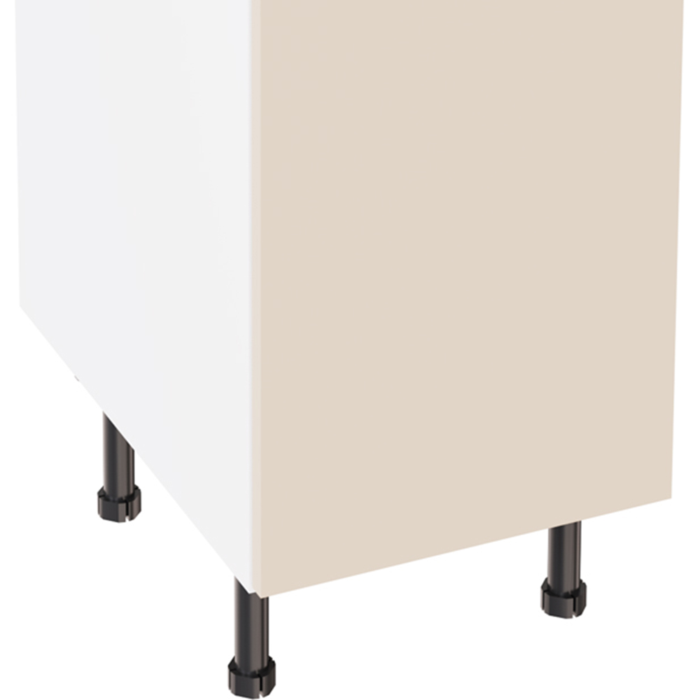 Kitchen Kit J-Pull Gloss Cashmere Drawerline Base Cabinet 400mm Image 3