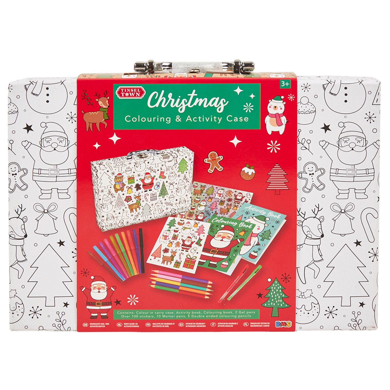Christmas Colouring and Activity Case - White Image 1