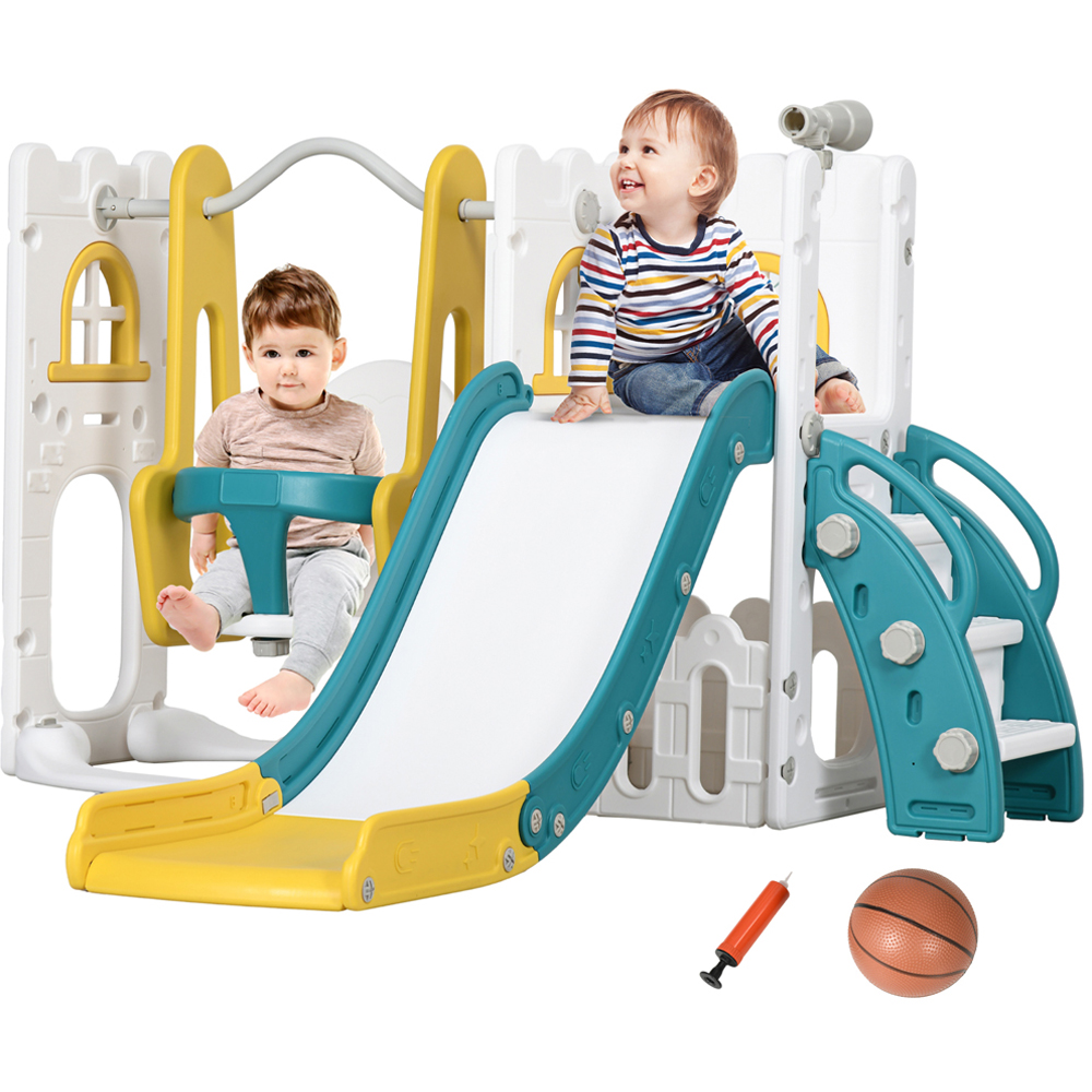 Tommy Toys Kids 6 in 1 Kids Yellow Climber Set with Telescope Image 3