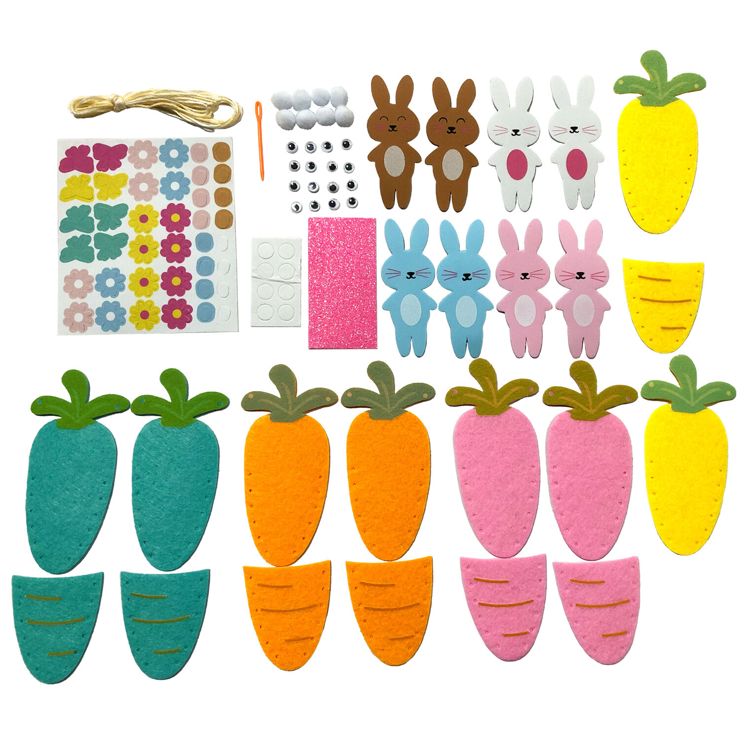 Create Your Own Felt Carrot Garland - Multicolour Image 4