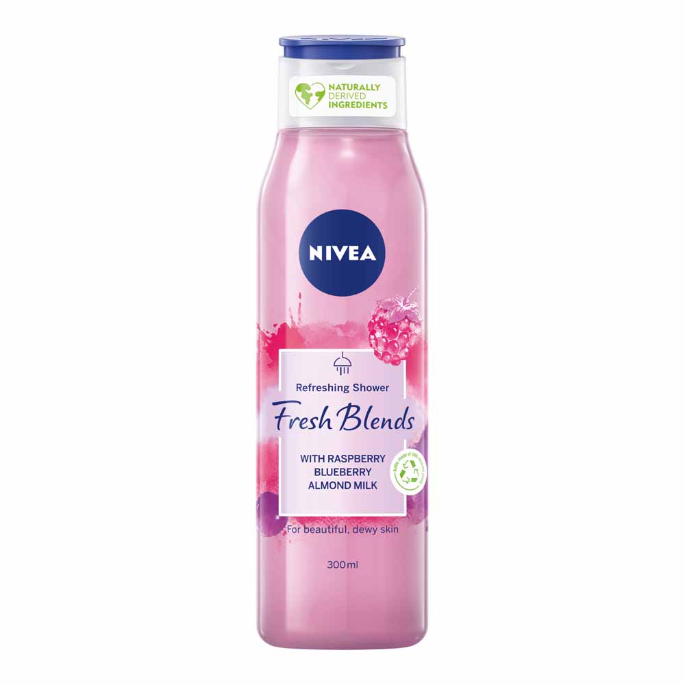 Nivea Fresh Blends Raspberry Blueberry & Almond Milk Shower Cream 300ml Image