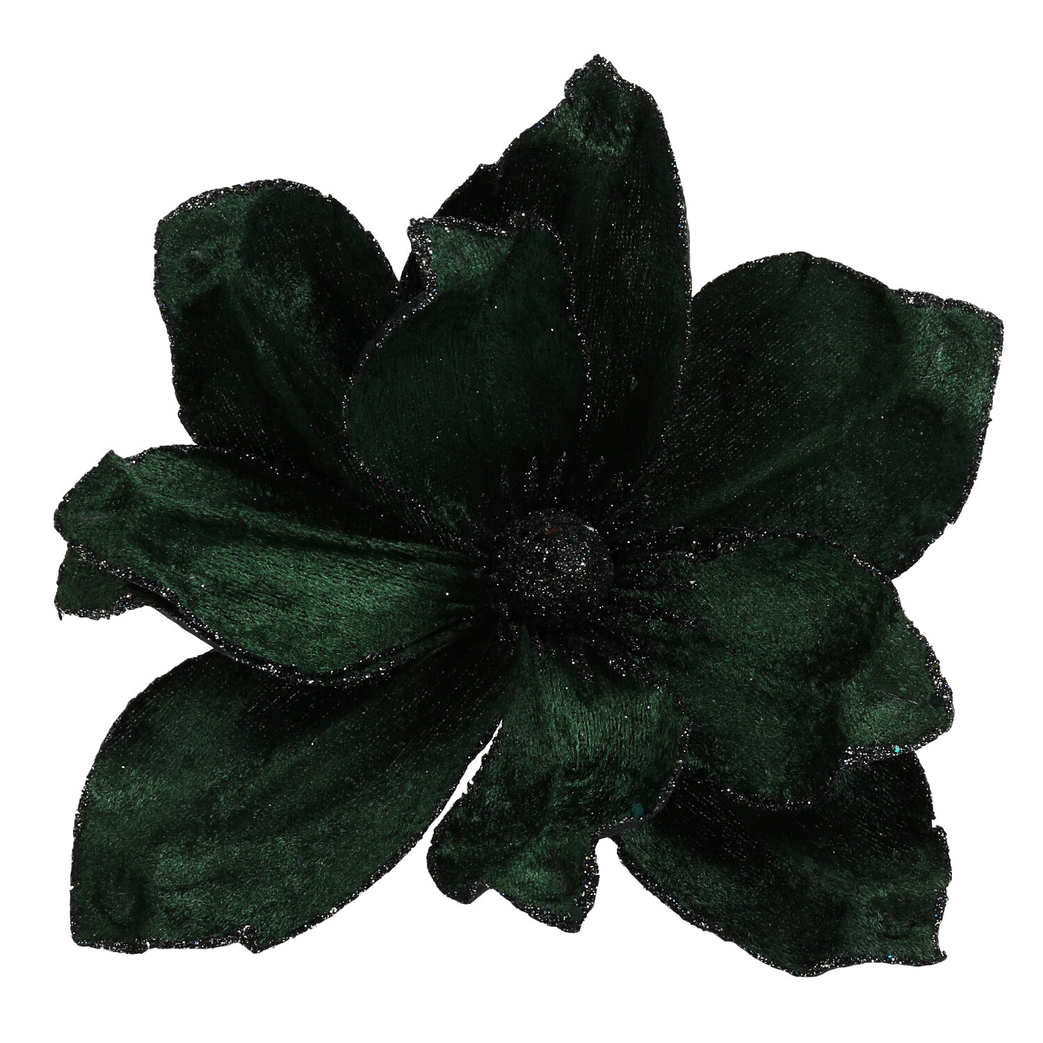 Emerald Christmas Flower Decoration - Green Image 1