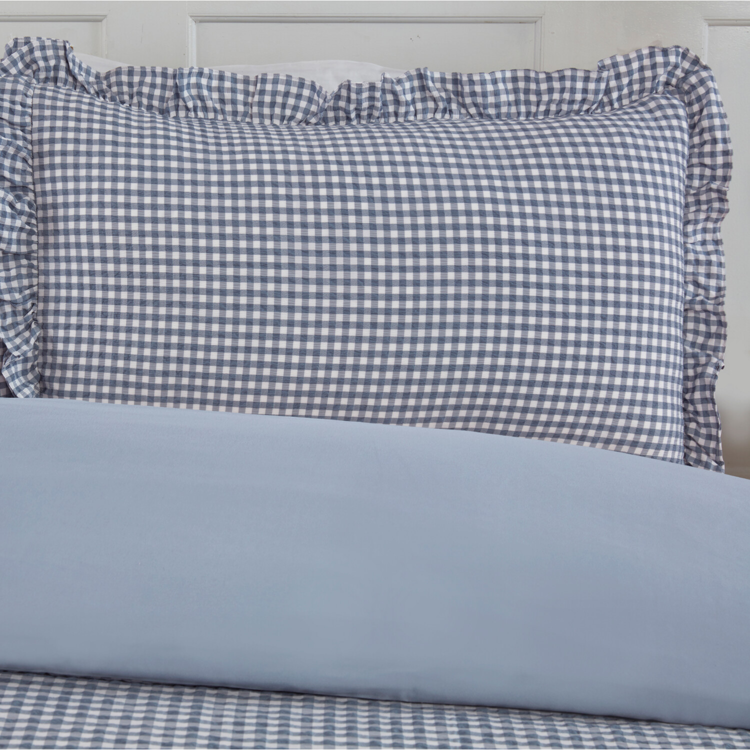 Josette Frill Duvet Set Blue Single Image 3