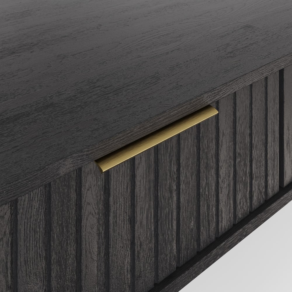 GFW Nervata 2 Drawer Black Coffee Table Image 6