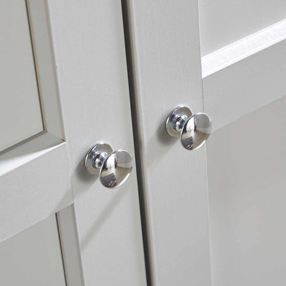 Home Source Avon 3 Door Light Grey with Oak Top Wardrobe Image 6