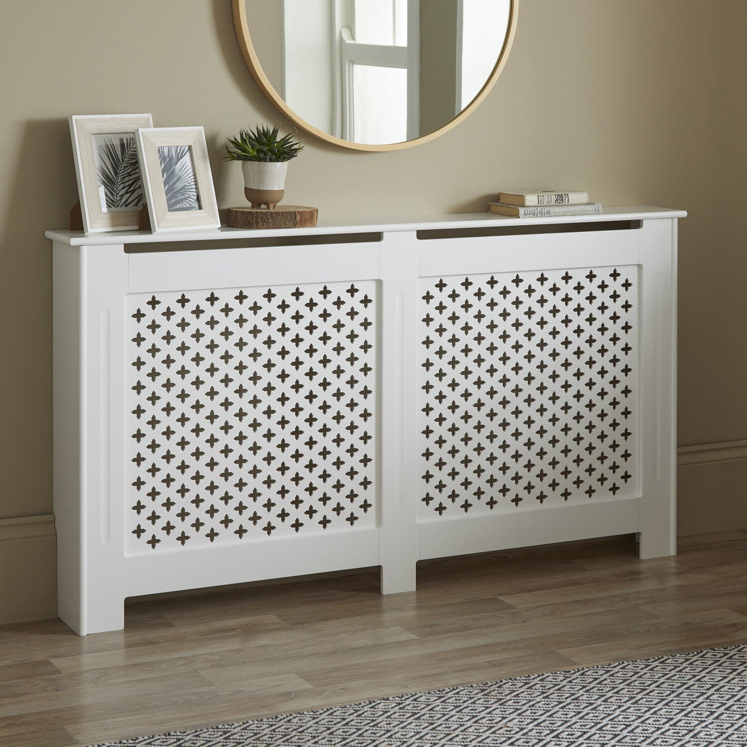 Classic Mini Radiator Cabinet White 150cm Image 3
