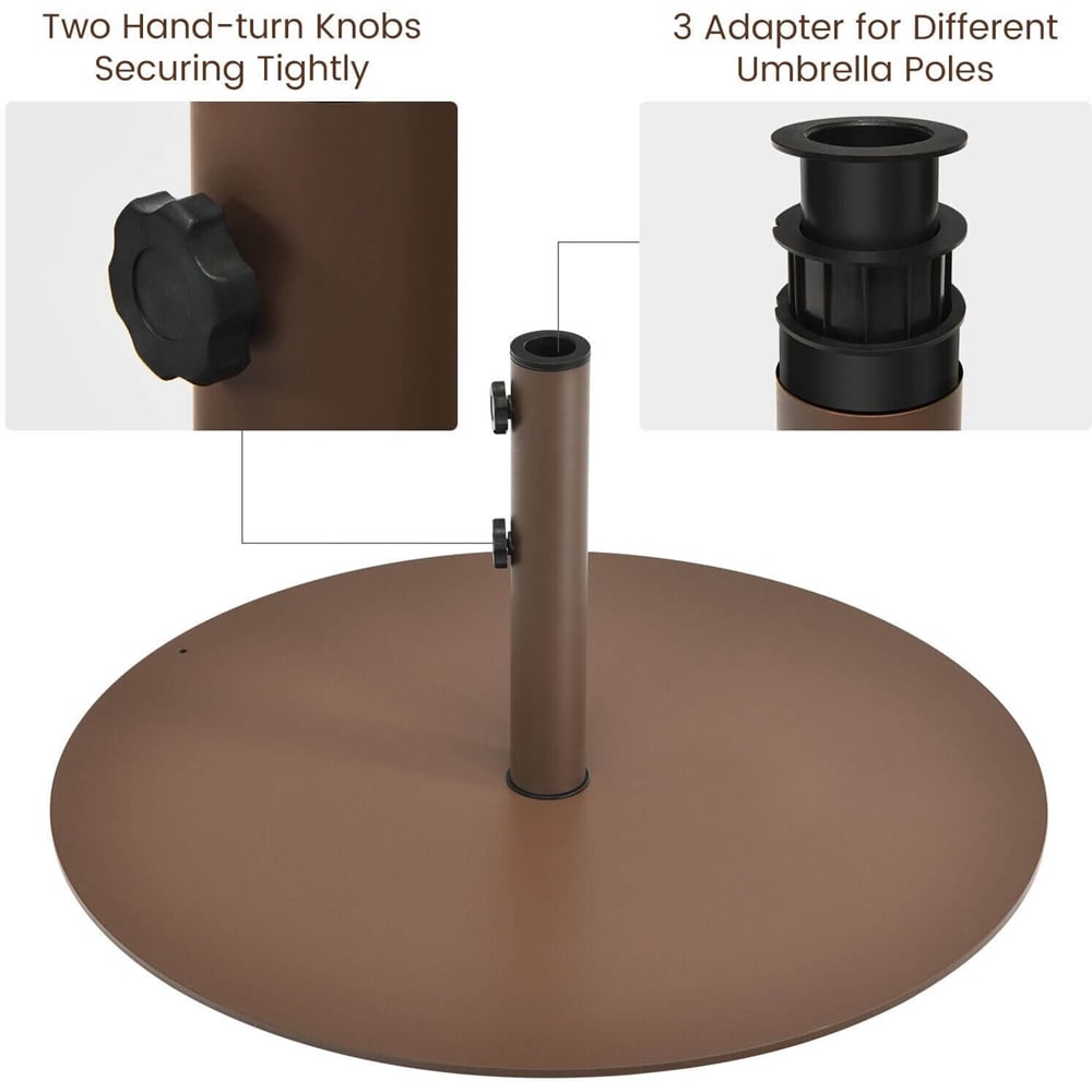 Costway Round Outdoor Umbrella Base 75cm Image 4