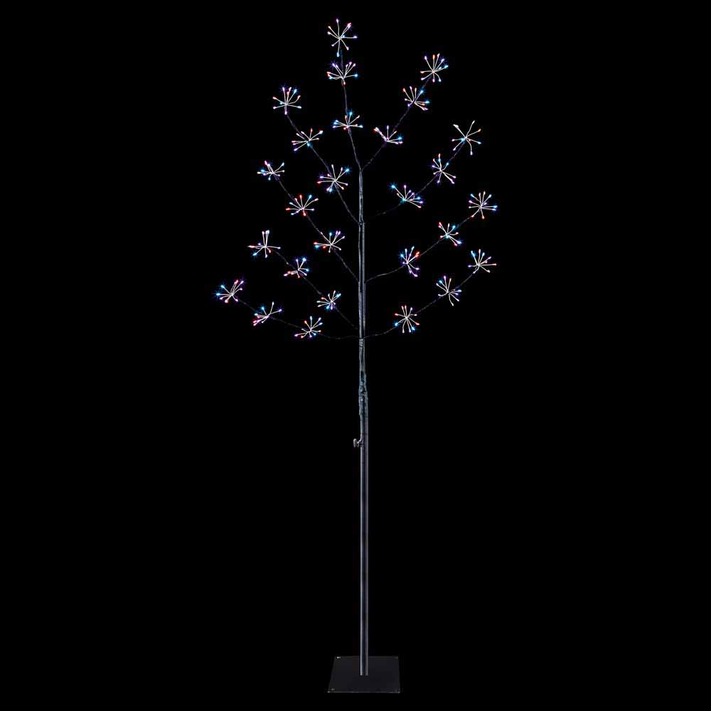 Premier 1.8m Black 360 LED Sparkling Ball Christmas Tree Image 1