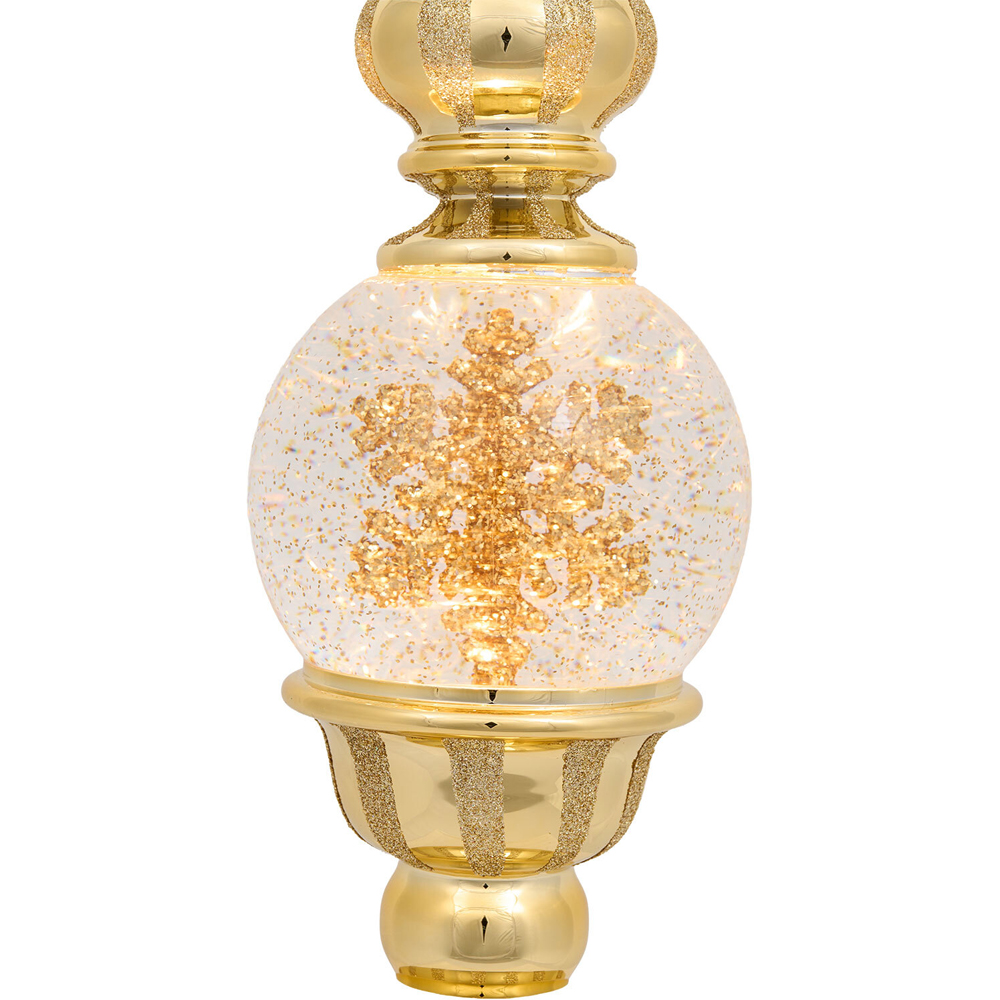 Spindle with LED Spinning Snowflake Gold Image 7