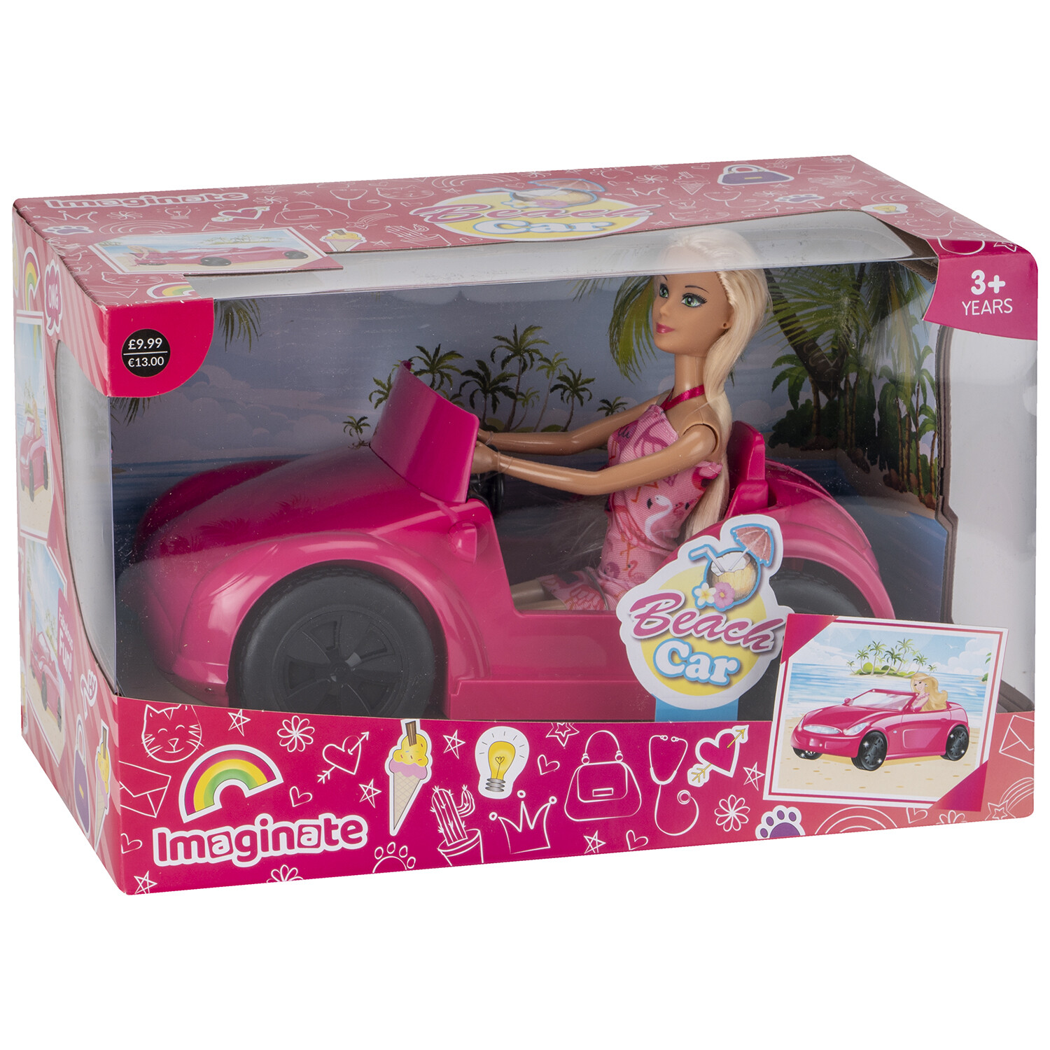 Imaginate Convertible Beach Car and Doll Set Image