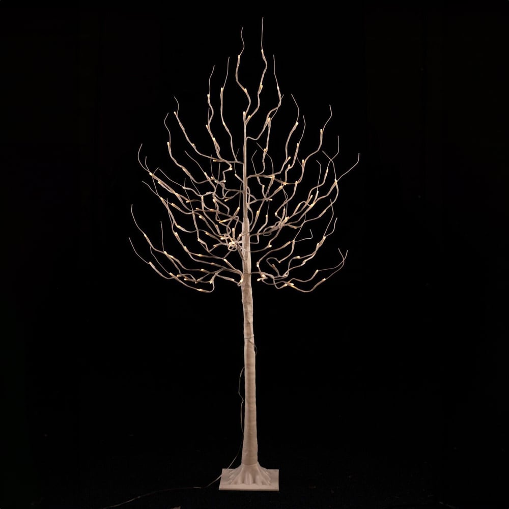 Marco Paul White and Silver LED Artificial Christmas Birch Tree 5ft Image 3